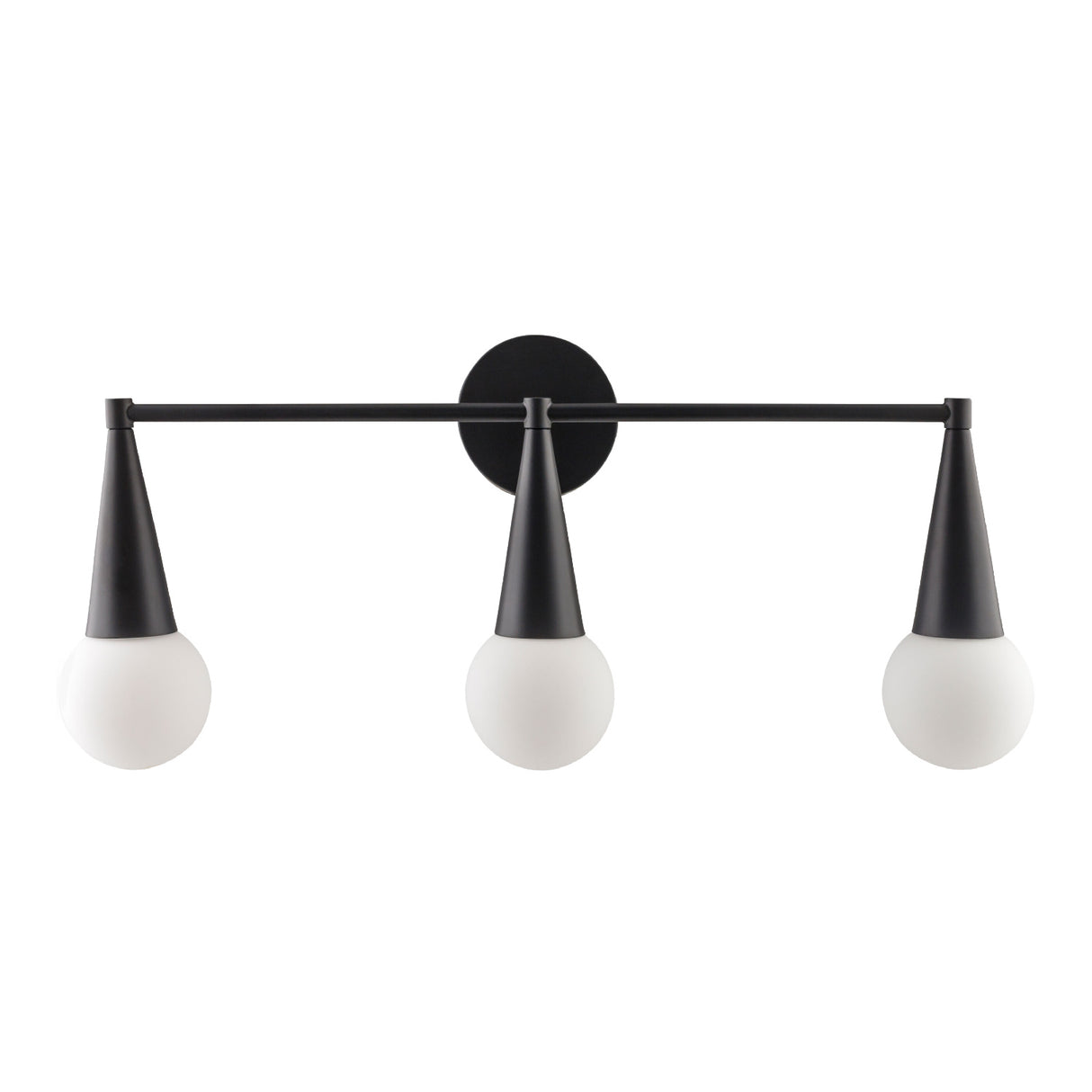 Modern European furniture - Conical Black 3-Light Wall Lamp - www.oroa.com