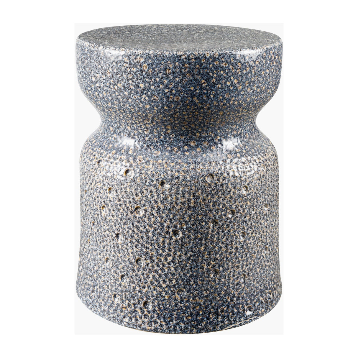 Modern European furniture - Textured Ceramic Hourglass Garden Stool - www.oroa.com