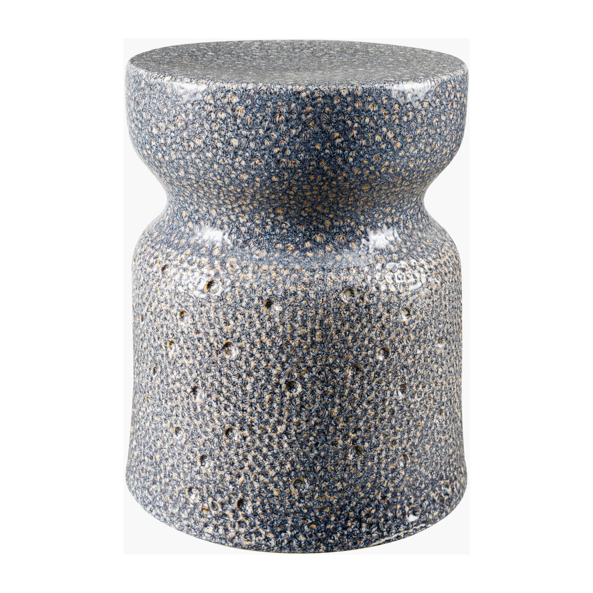 Modern European furniture - Textured Ceramic Hourglass Garden Stool - www.oroa.com | Oroa.com
