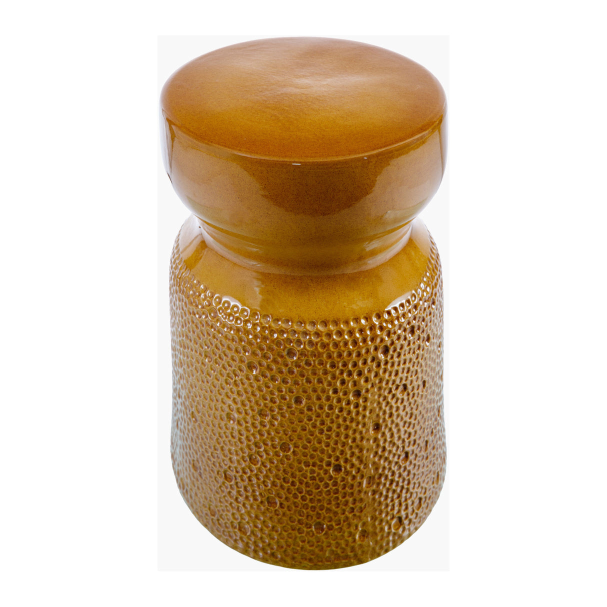 Modern European furniture - Textured Ceramic Hourglass Garden Stool - www.oroa.com