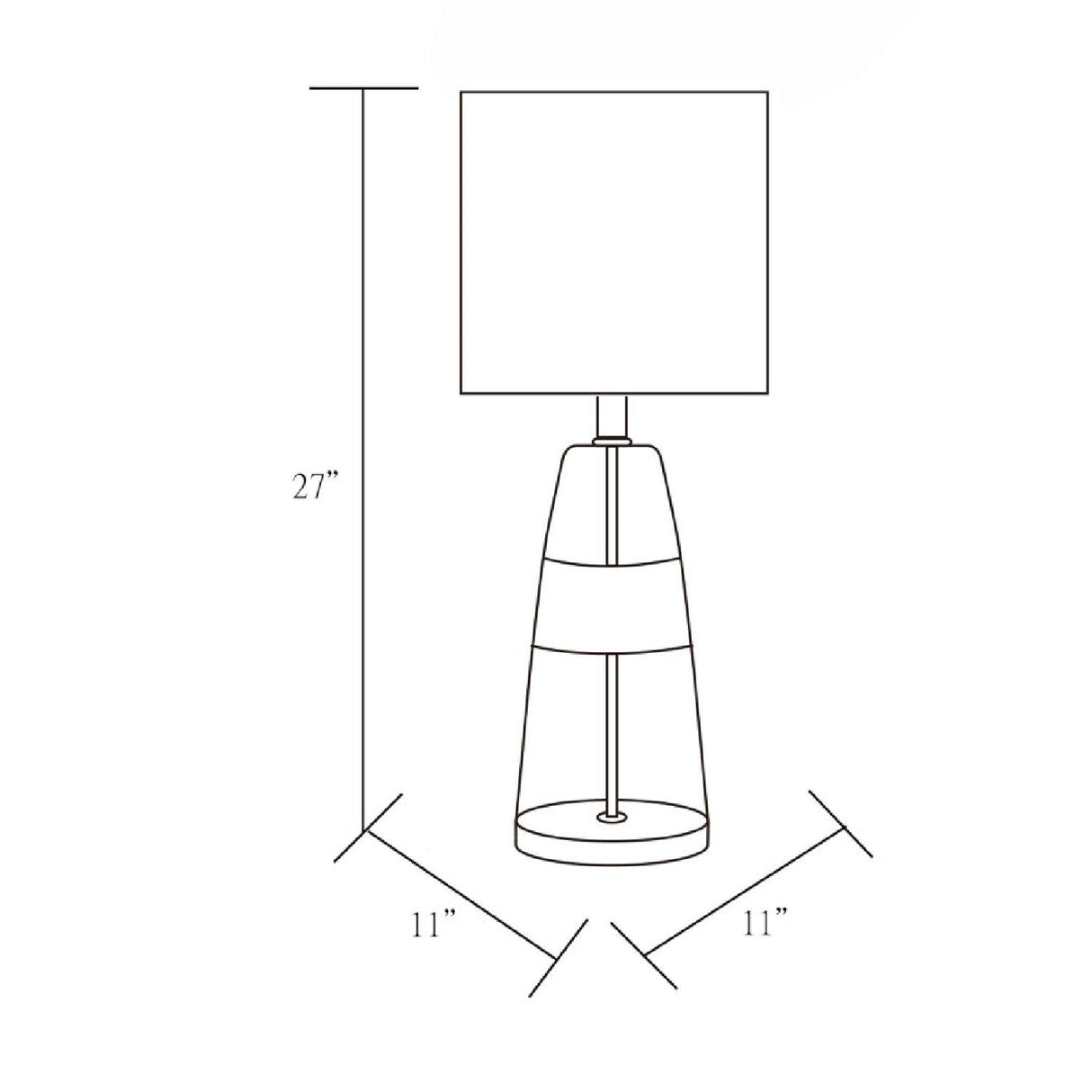 Modern European furniture - Clear Glass Accent Table Lamp - www.oroa.com