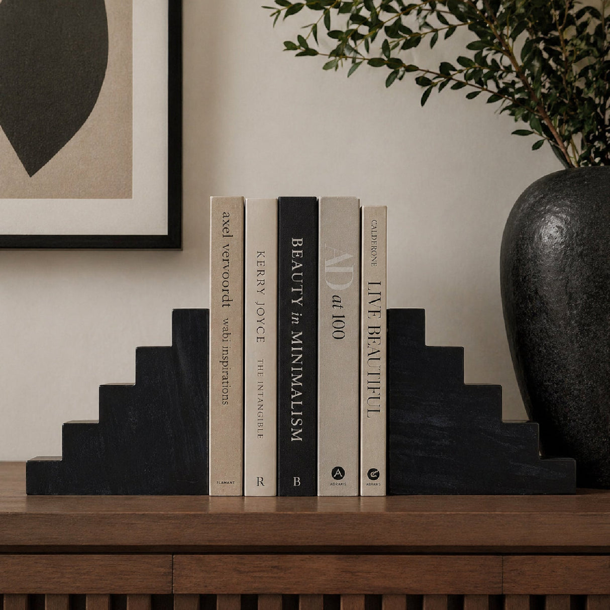 Modern European furniture - Marble Stairs Bookends (2) - www.oroa.com