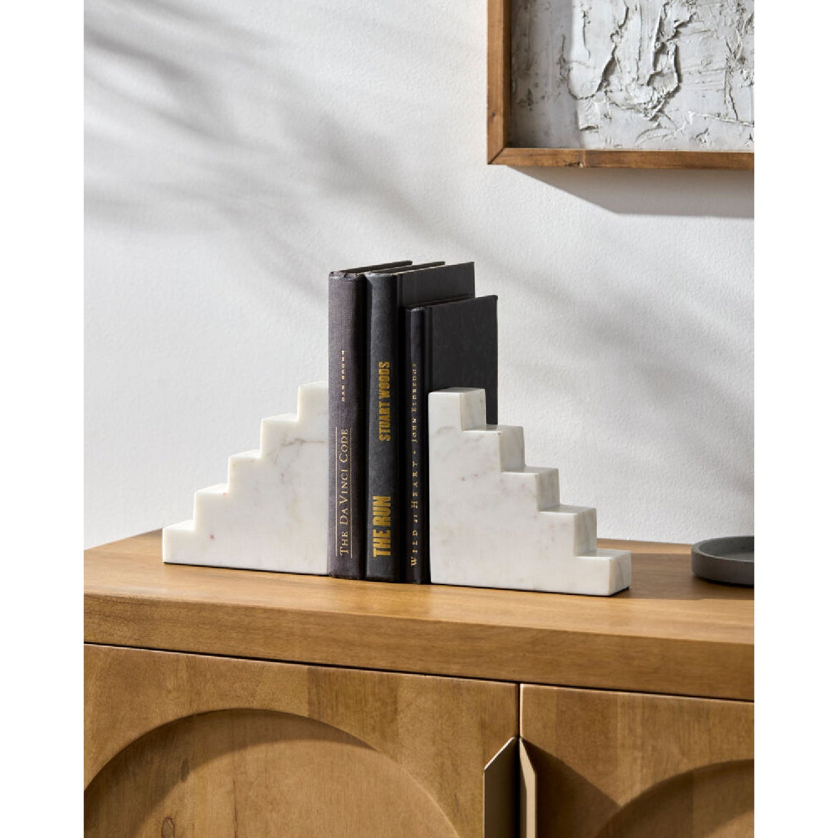 Modern European furniture - Marble Stairs Bookends (2) - www.oroa.com