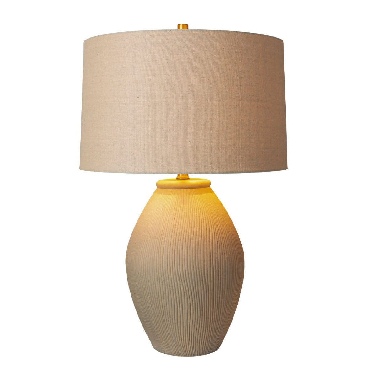 Modern European furniture - Glazed Gray Ceramic Table Lamp - www.oroa.com