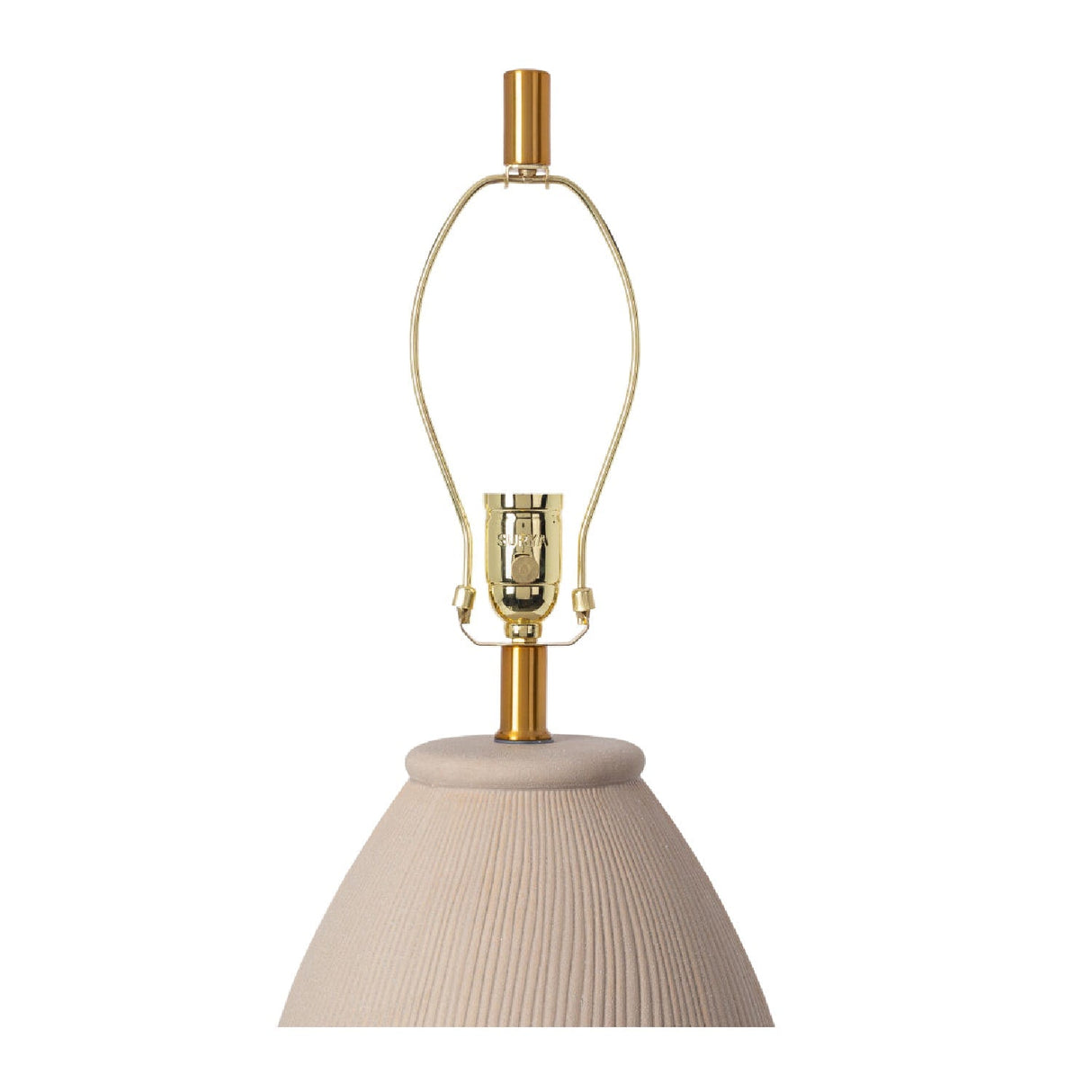 Modern European furniture - Glazed Gray Ceramic Table Lamp - www.oroa.com