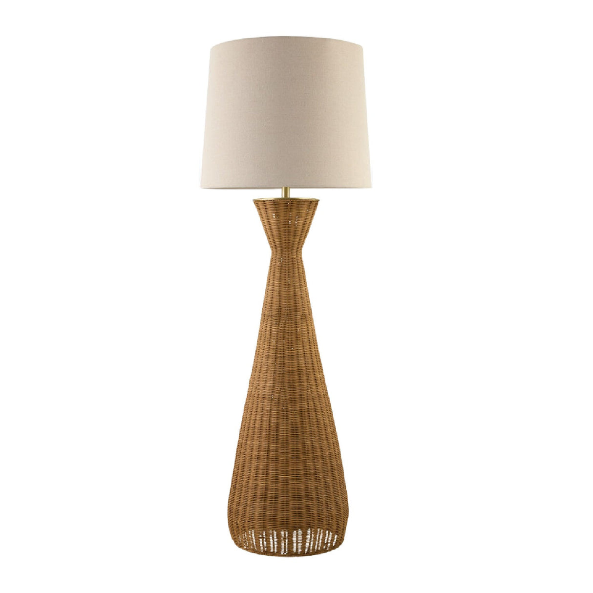 Modern European furniture - Hourglass Rattan Accent Floor Lamp - www.oroa.com