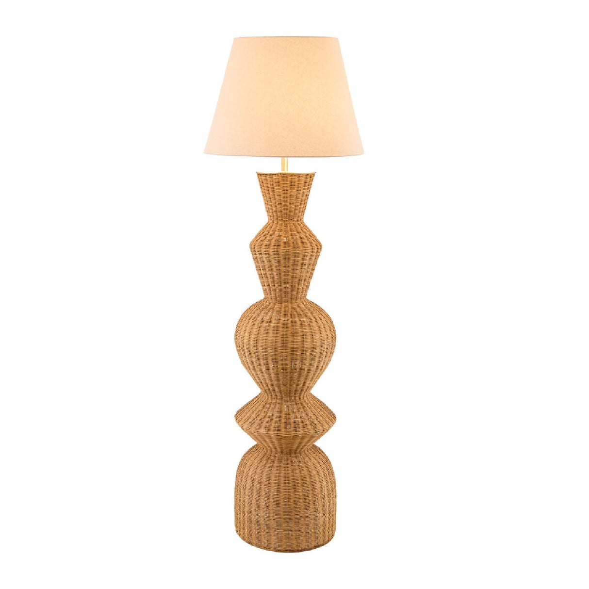 Modern European furniture - Geometrical Rattan Layer Floor Lamp - www.oroa.com