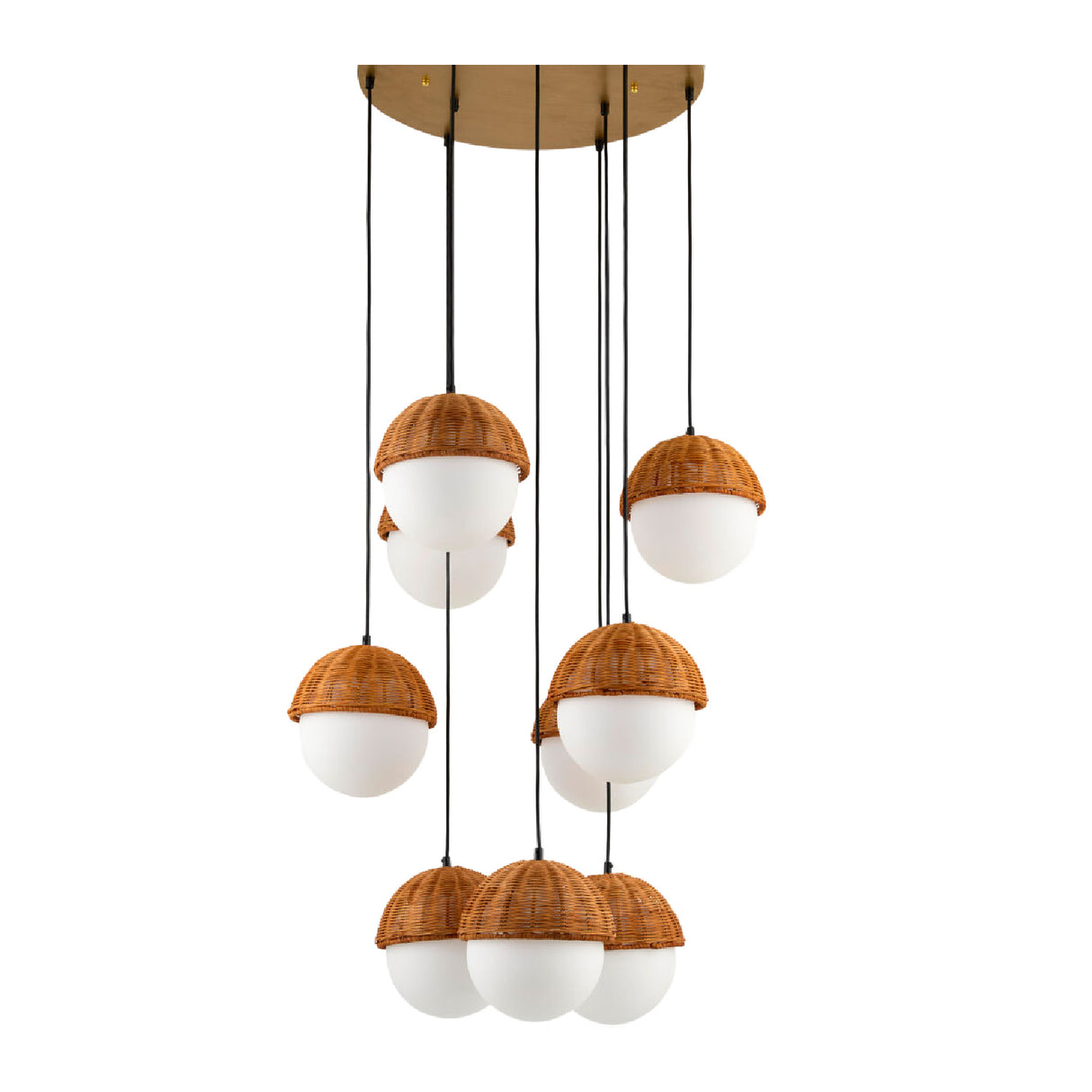 Modern European furniture - White Glass Sphere 9-Light Chandelier - www.oroa.com