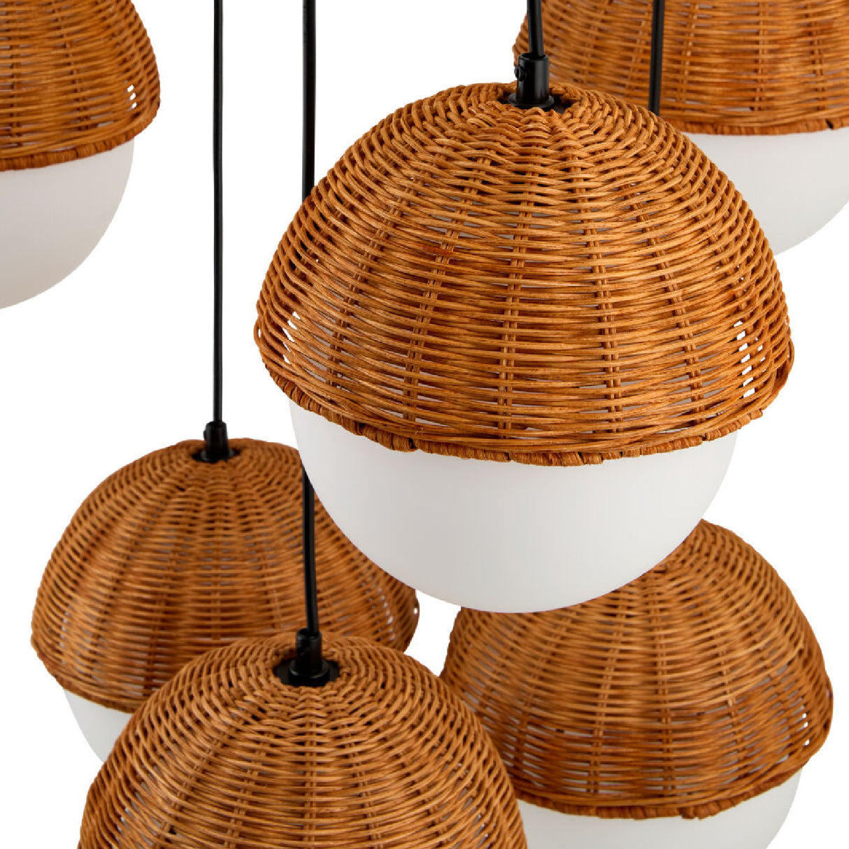 White Glass Sphere 9-Light Chandelier | Oroa.com