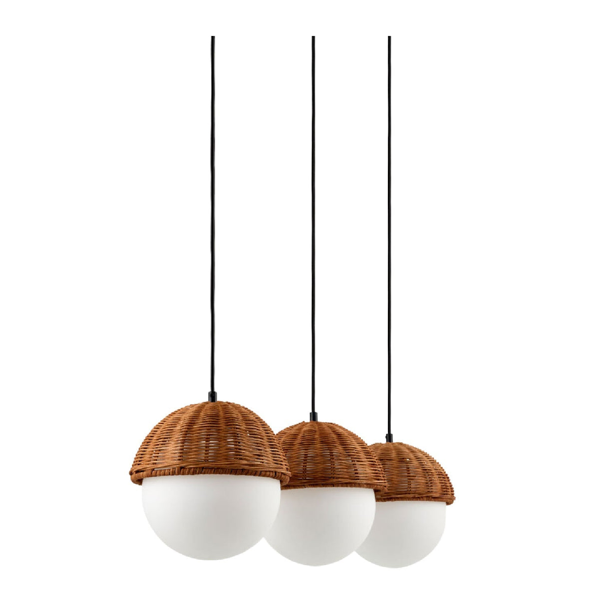 Modern European furniture - White Glass Sphere 3-Light Chandelier - www.oroa.com