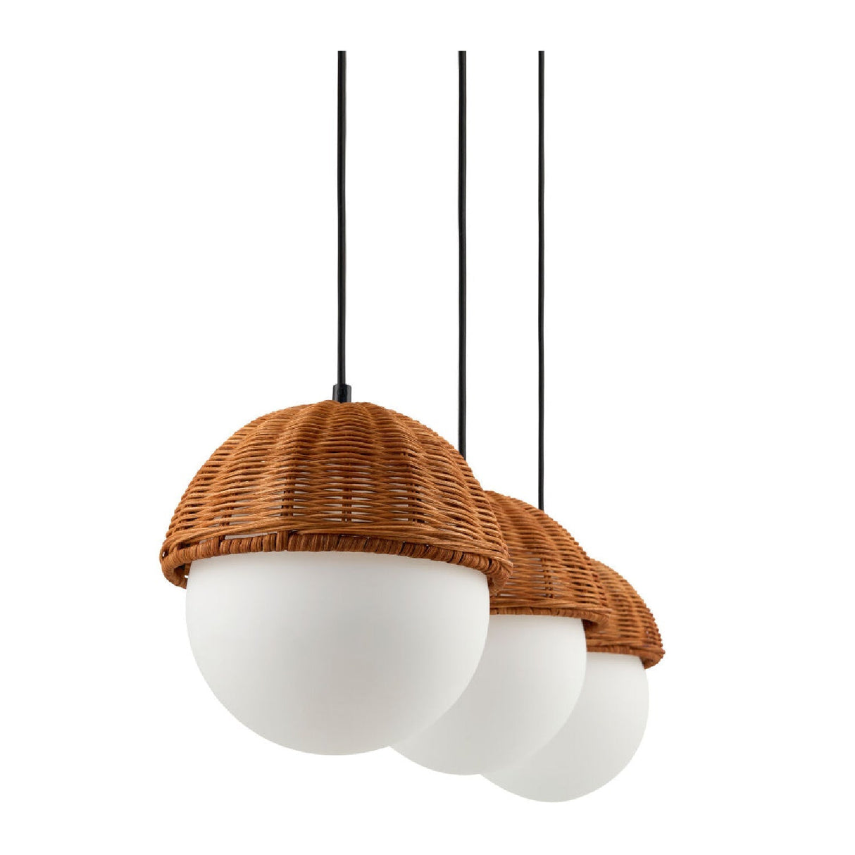 Modern European furniture - White Glass Sphere 3-Light Chandelier - www.oroa.com