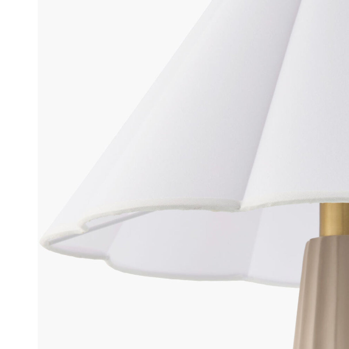 Modern European furniture - Scalloped White Cotton Table Lamp - www.oroa.com