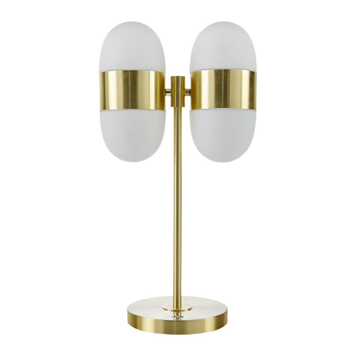 Modern European furniture - Dual White Glass Table Lamp - www.oroa.com