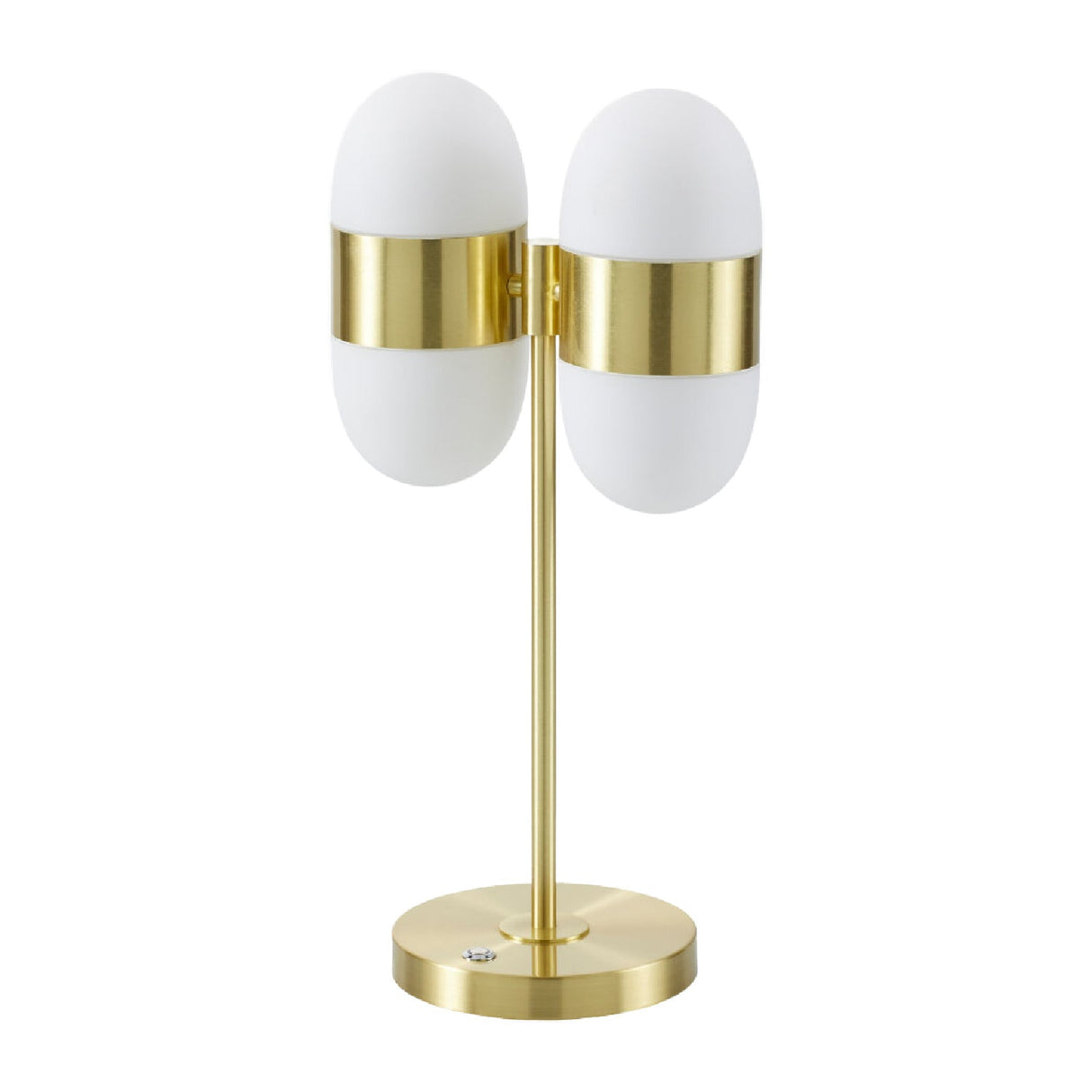 Modern European furniture - Dual White Glass Table Lamp - www.oroa.com