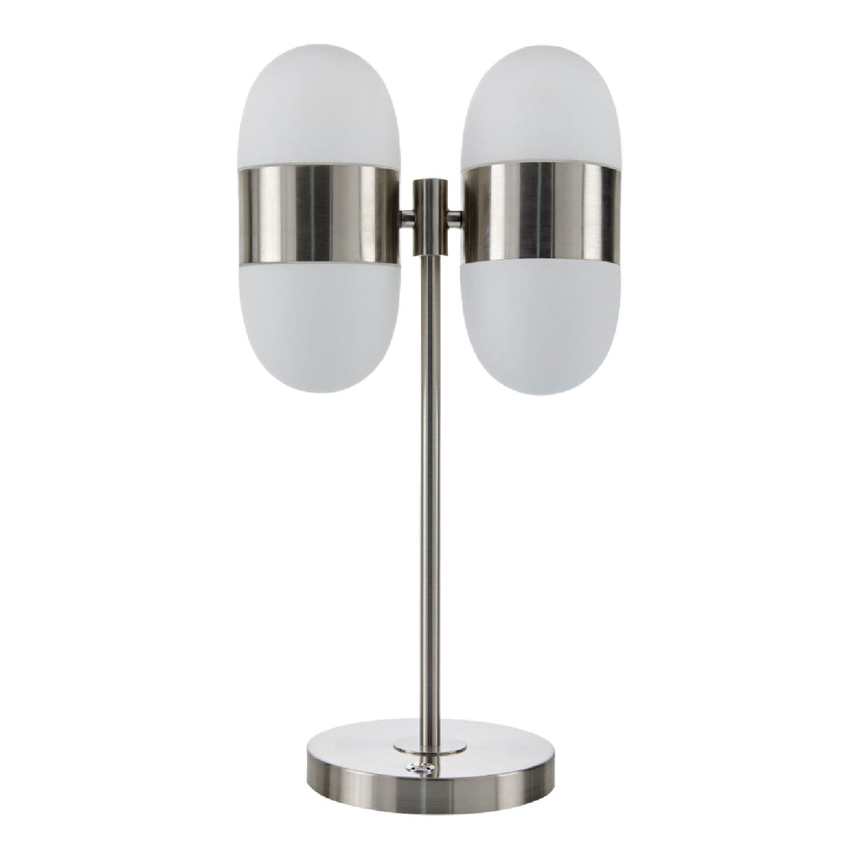 Modern European furniture - Dual White Glass Table Lamp - www.oroa.com