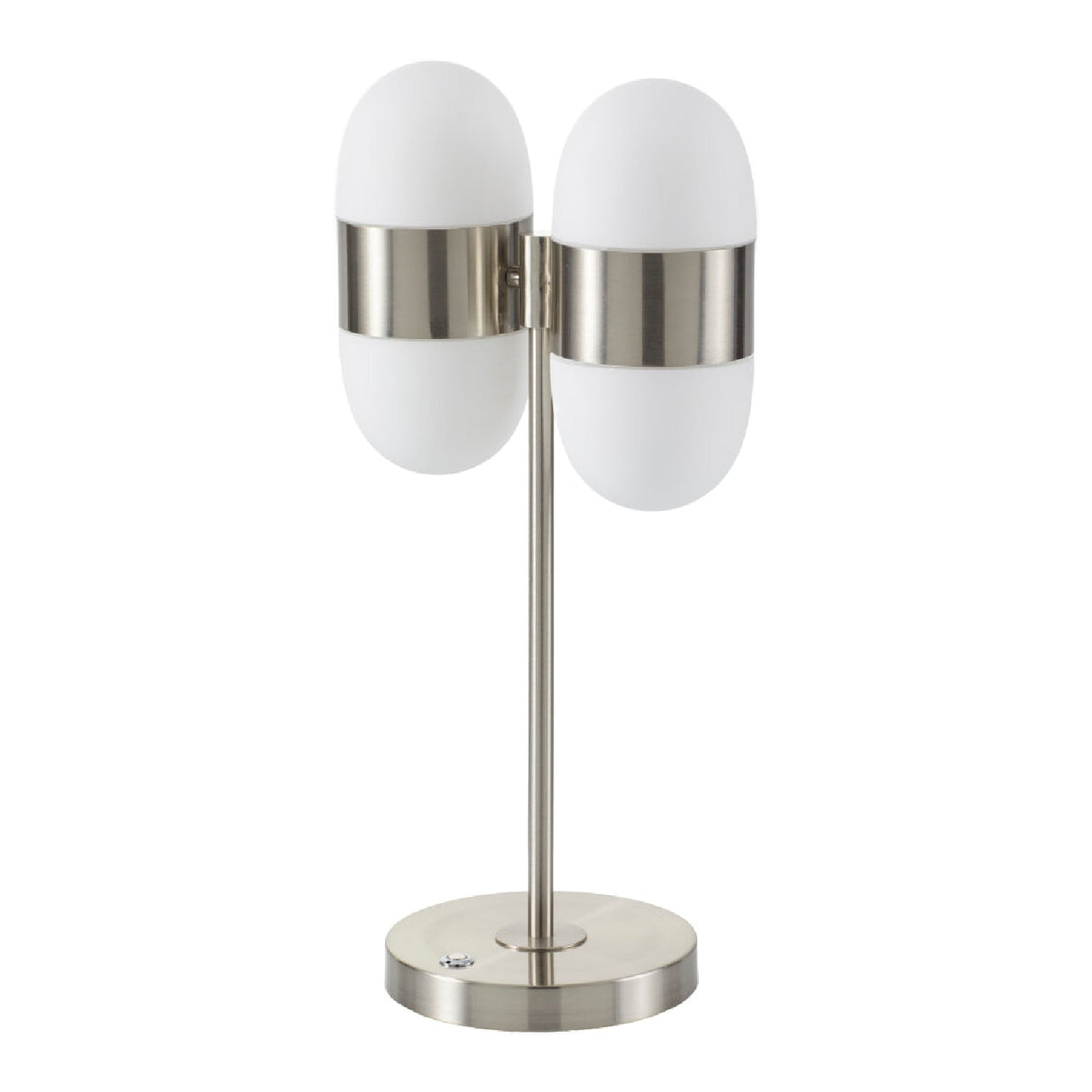 Modern European furniture - Dual White Glass Table Lamp - www.oroa.com