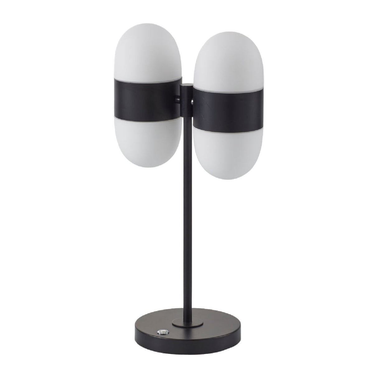 Modern European furniture - Dual White Glass Table Lamp - www.oroa.com