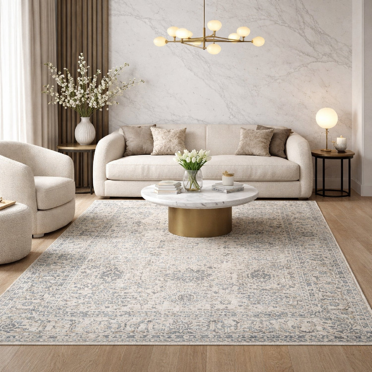 Modern furniture - Handmade Viscose Round Carpet - www.oroa.com