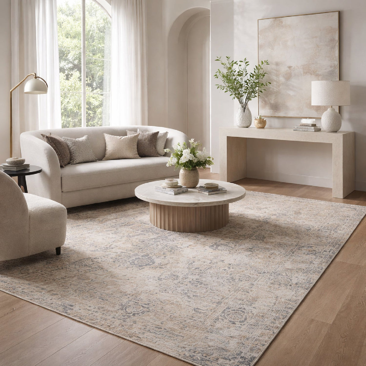 Modern furniture - Handmade Viscose Round Carpet - www.oroa.com