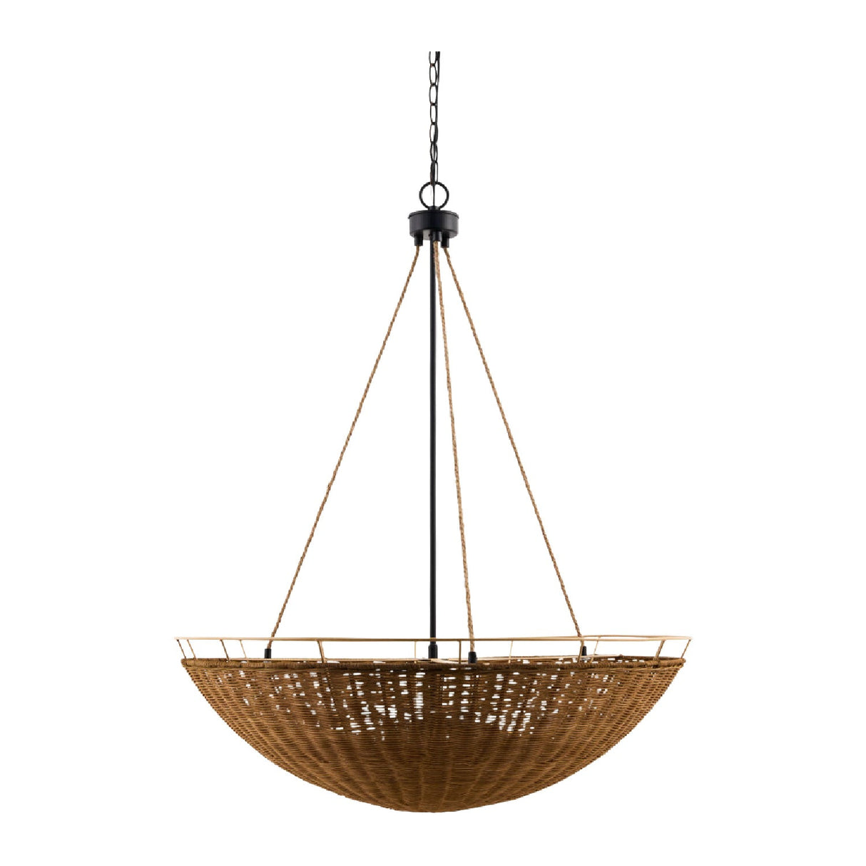 Modern European furniture - Rattan Bowl 3-Light Chandelier - www.oroa.com