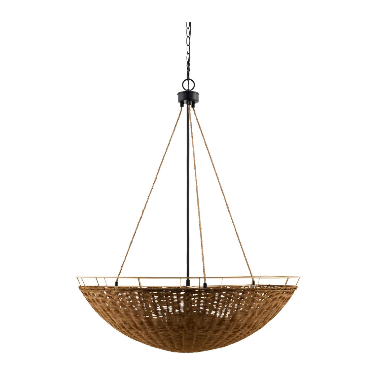 Modern European furniture - Rattan Bowl 3-Light Chandelier - www.oroa.com
