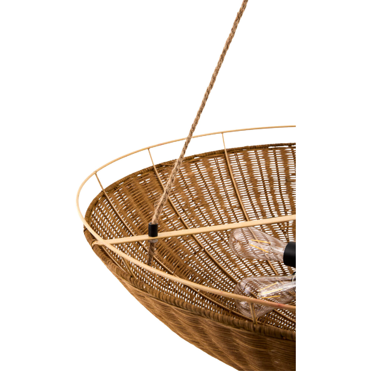 Modern European furniture - Rattan Bowl 3-Light Chandelier - www.oroa.com
