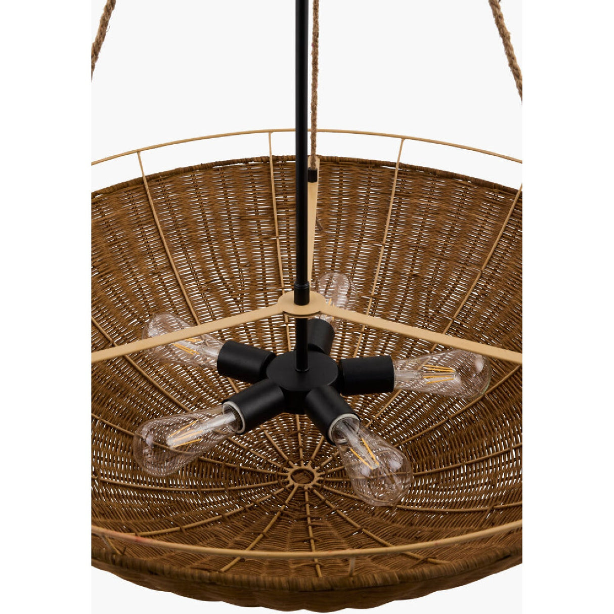 Modern European furniture - Rattan Bowl 3-Light Chandelier - www.oroa.com