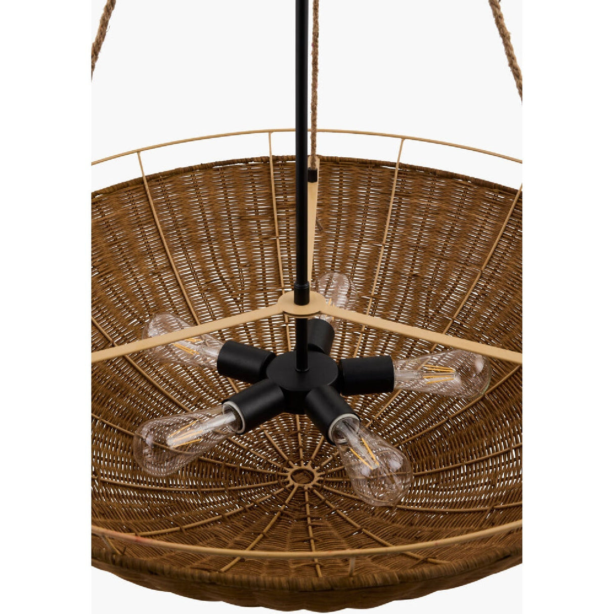 Modern European furniture - Rattan Bowl 3-Light Chandelier - www.oroa.com