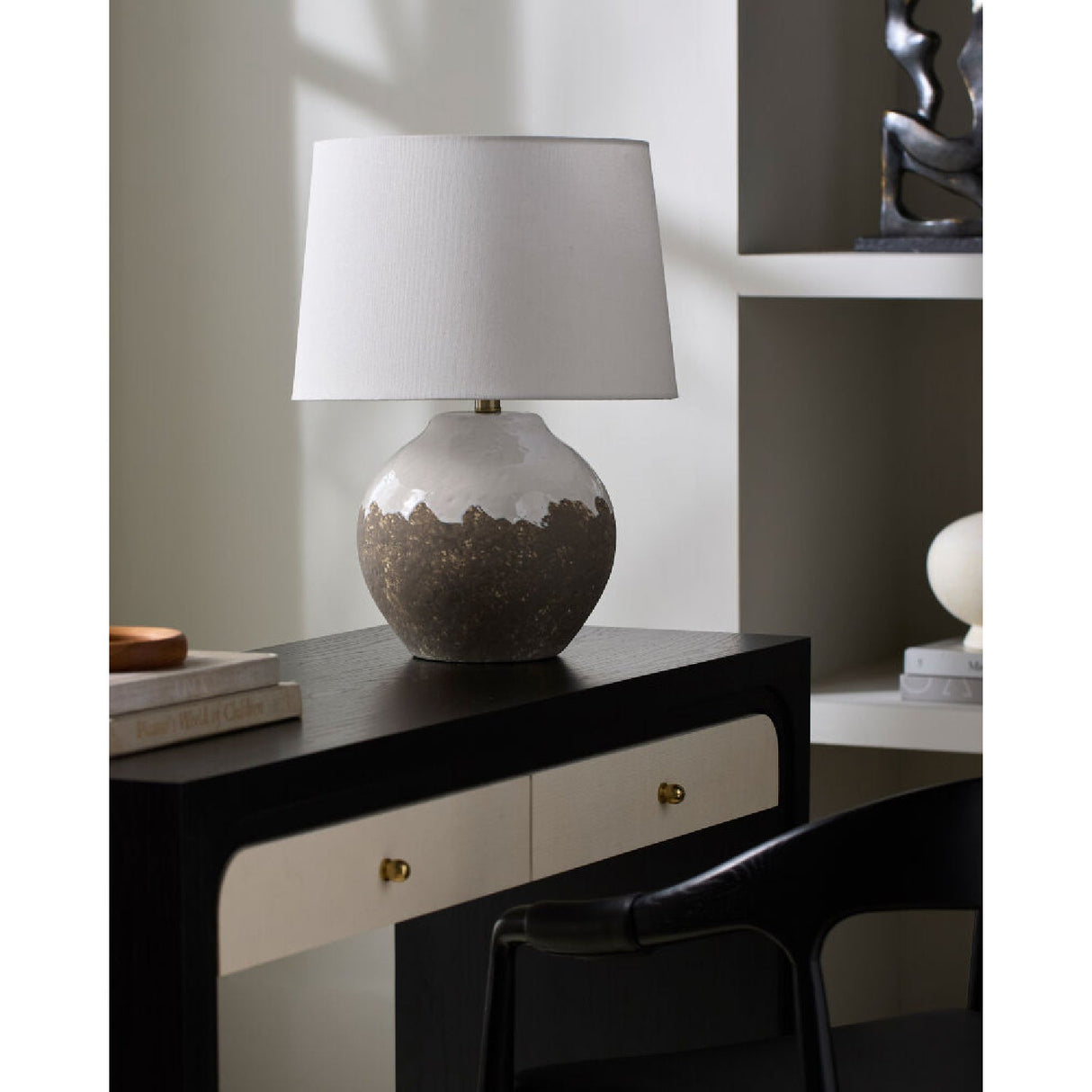 Modern European furniture - Brown Ceramic Accent Table Lamp - www.oroa.com