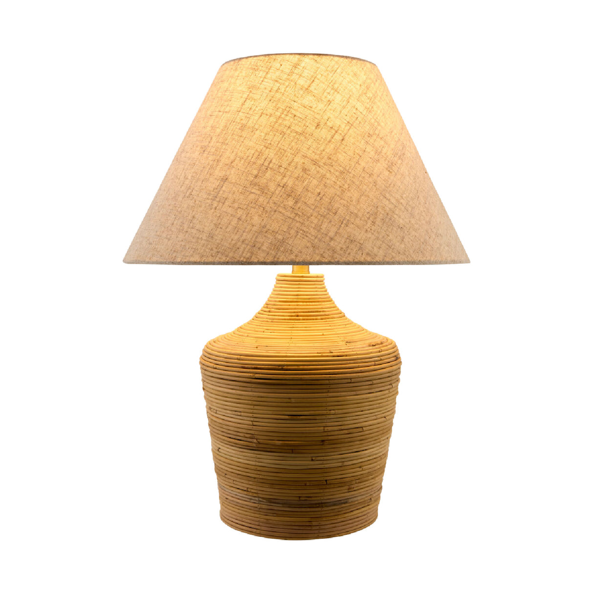 Modern European furniture - Natural Rattan Cane Table Lamp - www.oroa.com