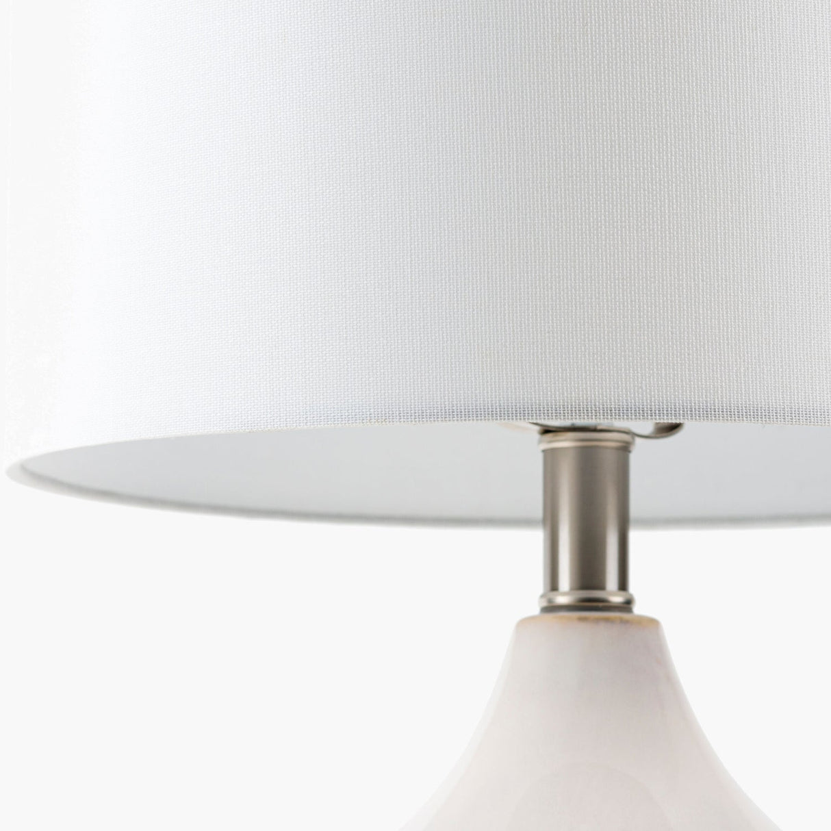 Modern European furniture - White Ceramic Linen Table Lamp - www.oroa.com