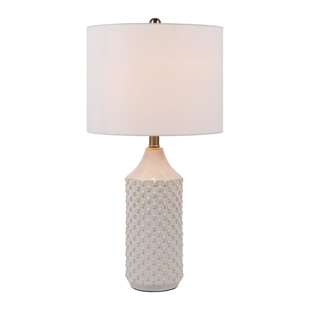 Modern European furniture - White Ceramic Linen Table Lamp - www.oroa.com