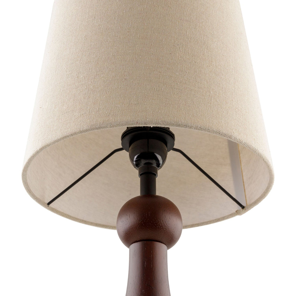 Modern European furniture - Wood Veneer Linen Table Lamp - www.oroa.com