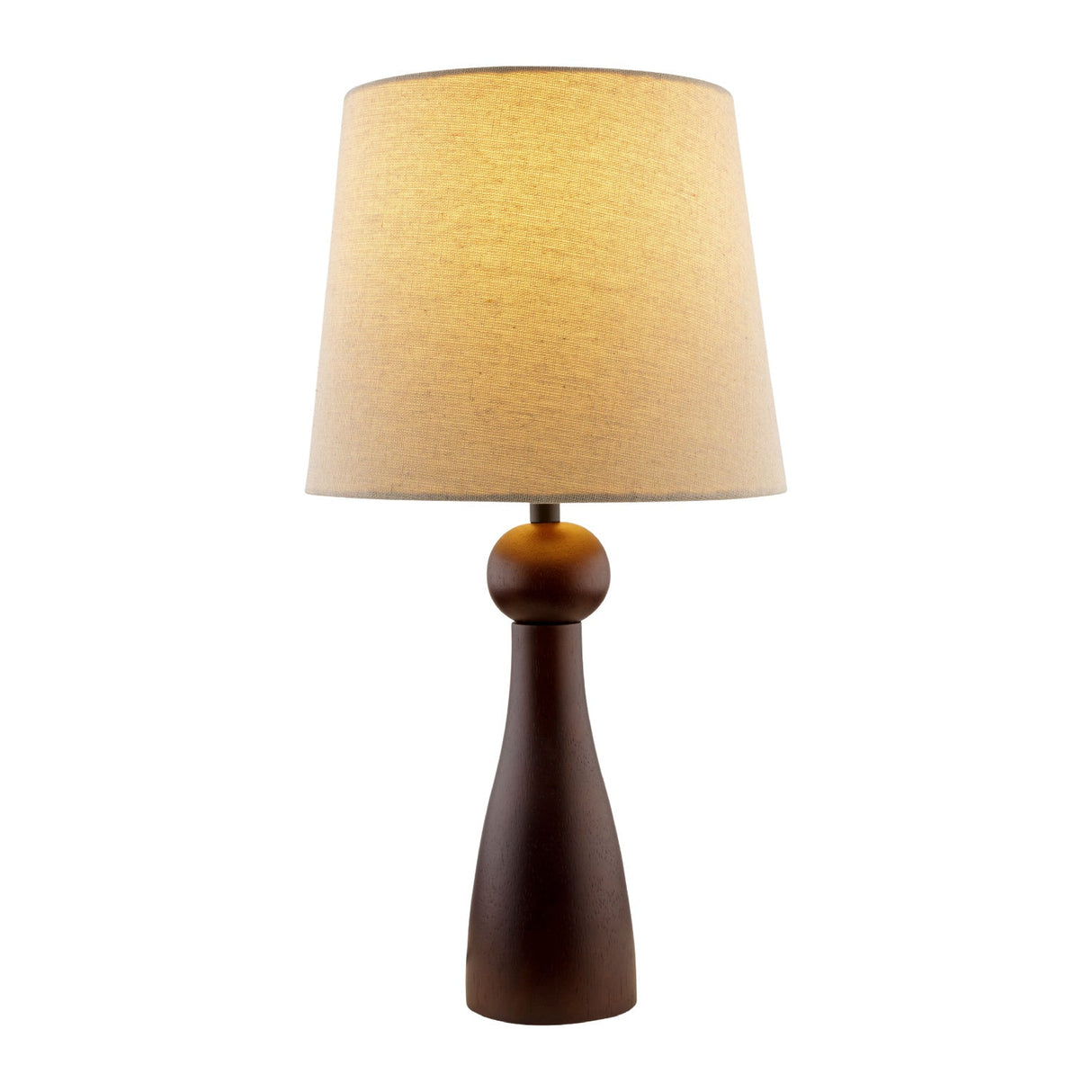 Modern European furniture - Wood Veneer Linen Table Lamp - www.oroa.com
