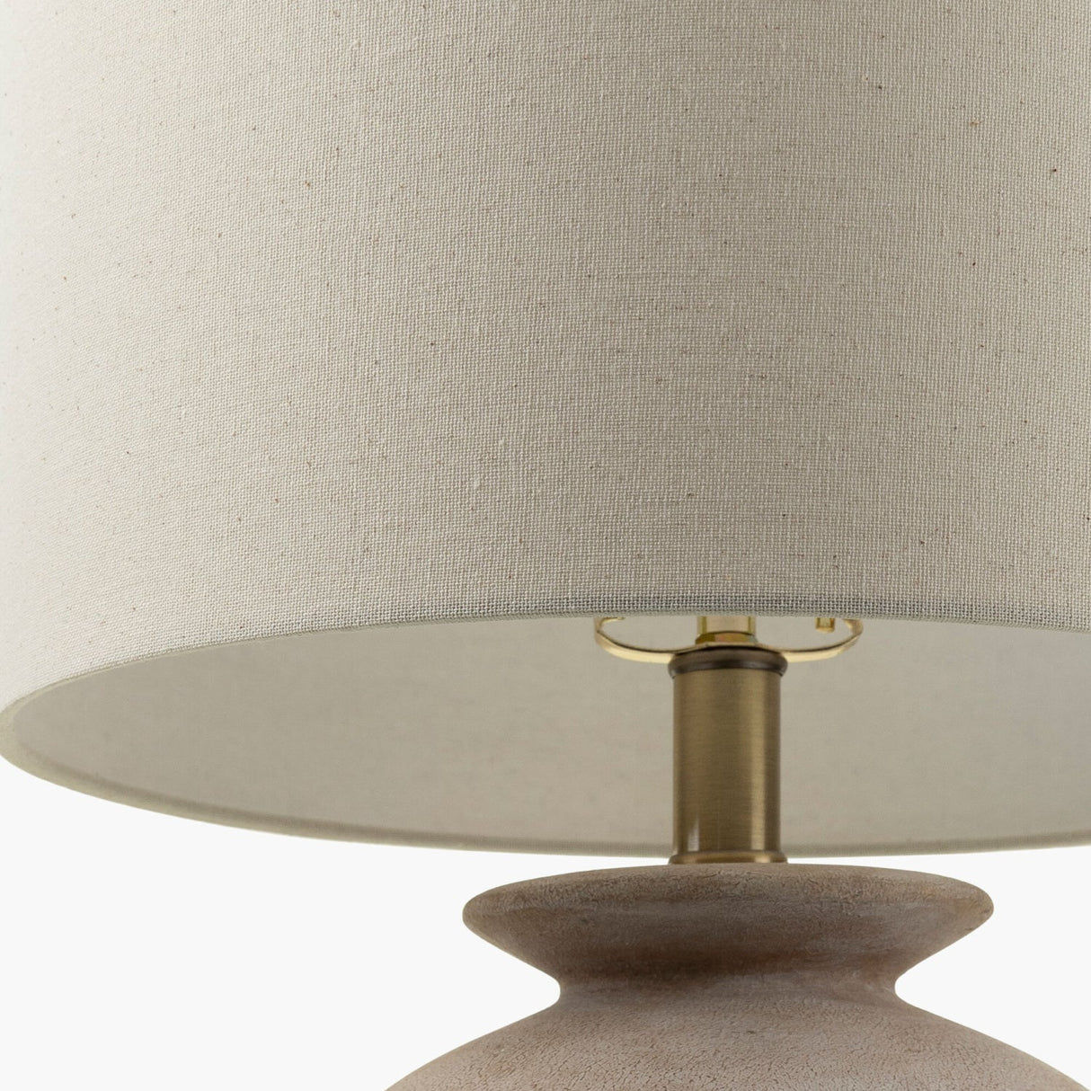 Modern European furniture - Rounded Cream Accent Table Lamp - www.oroa.com