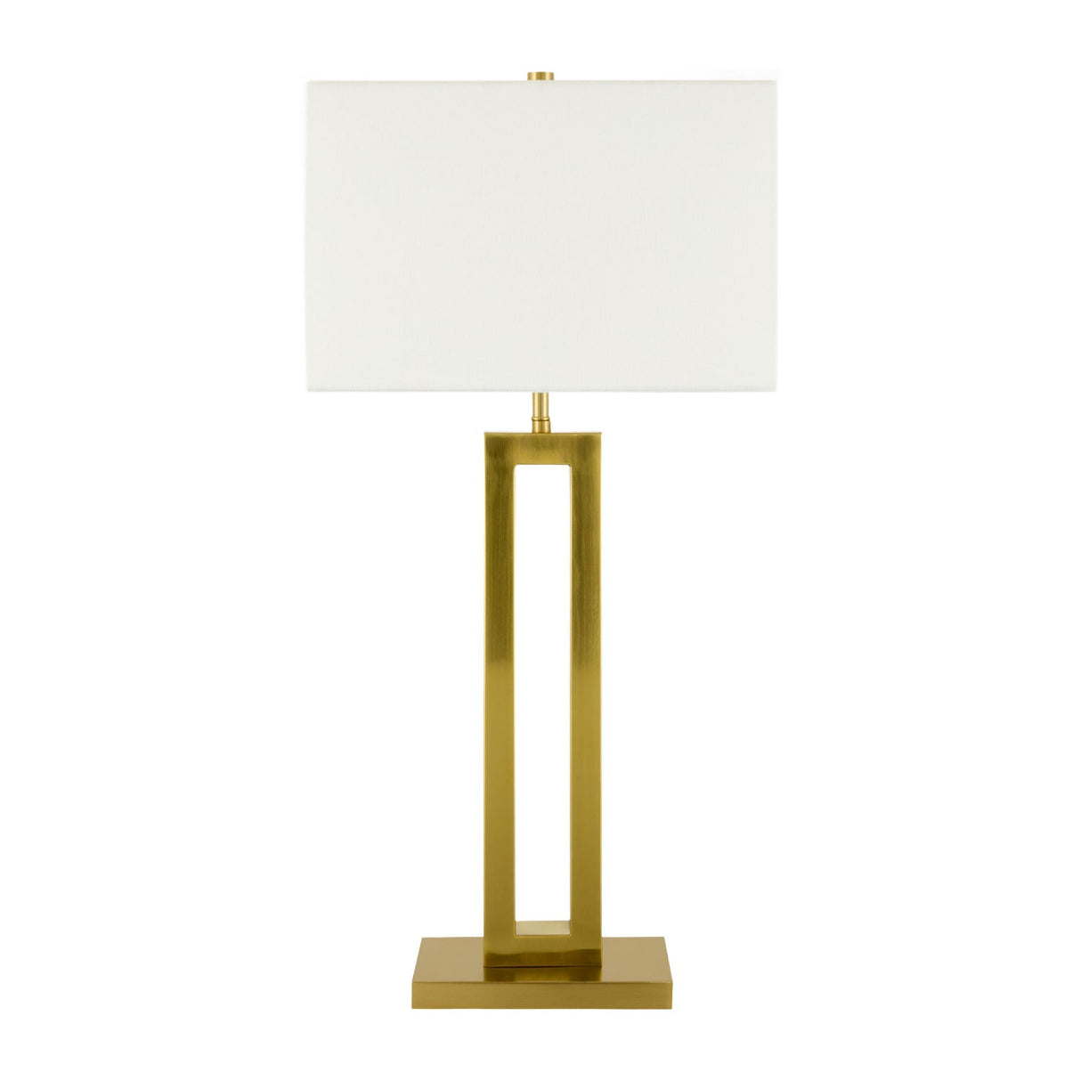 Modern European furniture - White Linen Gold Table Lamp - www.oroa.com