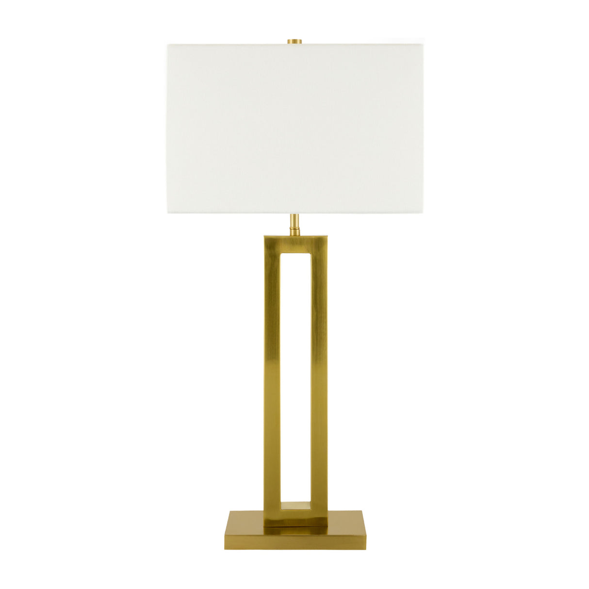 White Linen Gold Table Lamp | Oroa.com