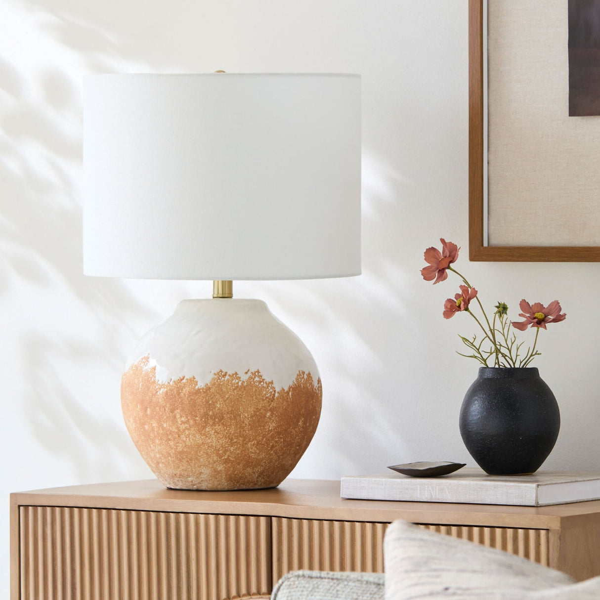 Modern European furniture - Two-Toned Ceramic Accent Table Lamp - www.oroa.com