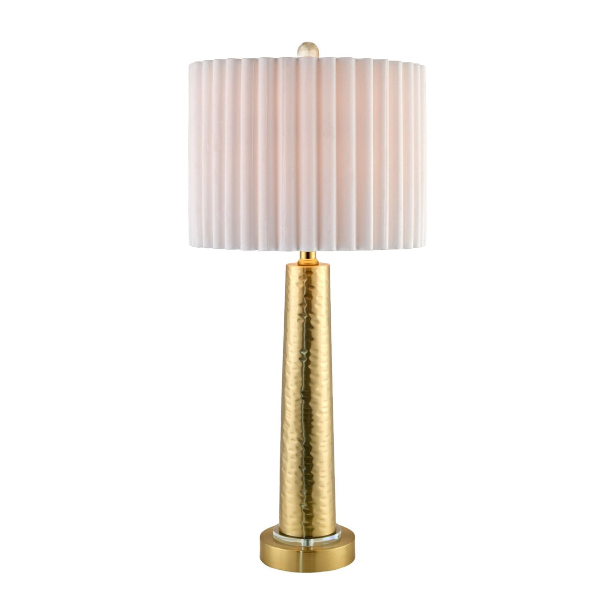 Modern European furniture - Fluted White Cotton Table Lamp - www.oroa.com