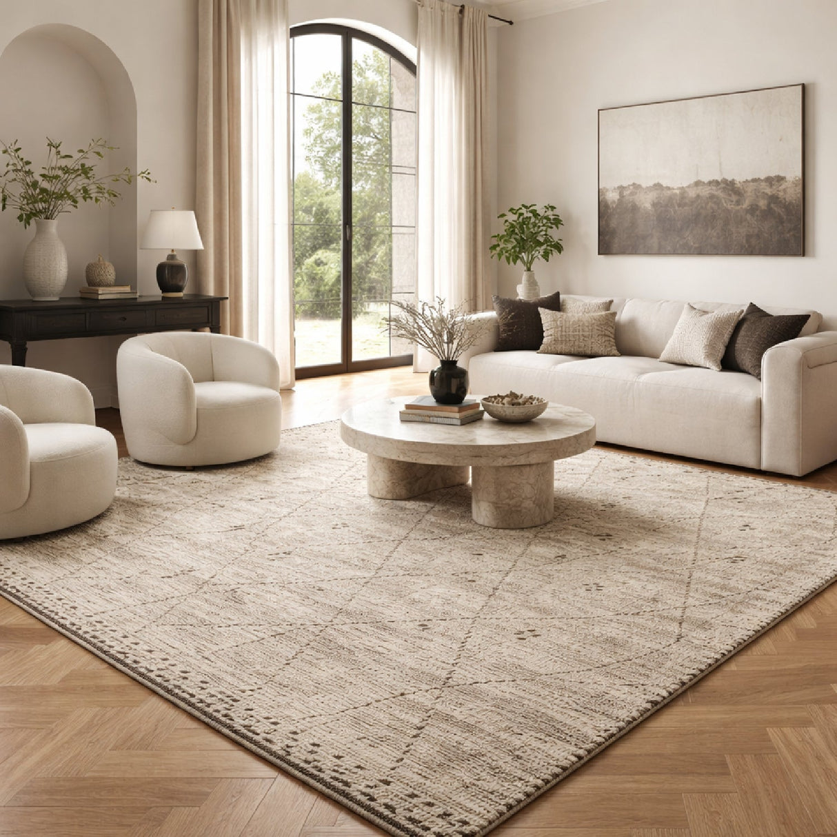 Modern furniture - Gray Hand-Knotted Wool Carpet - www.oroa.com