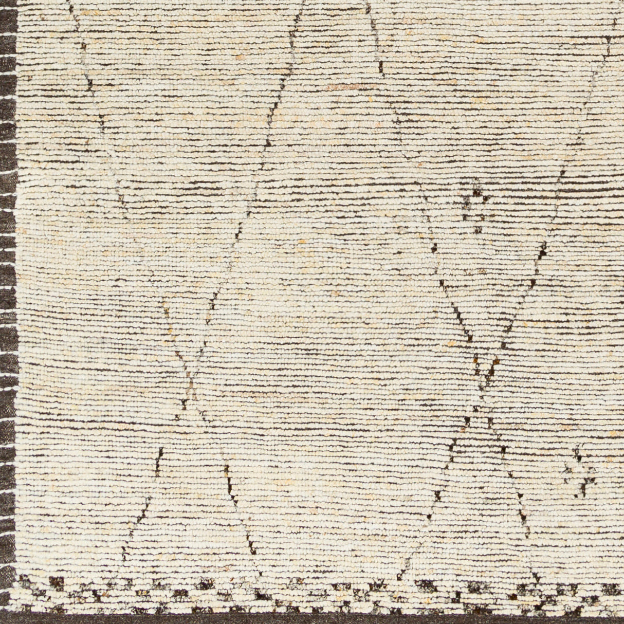 Gray Hand-Knotted Wool Table Runner