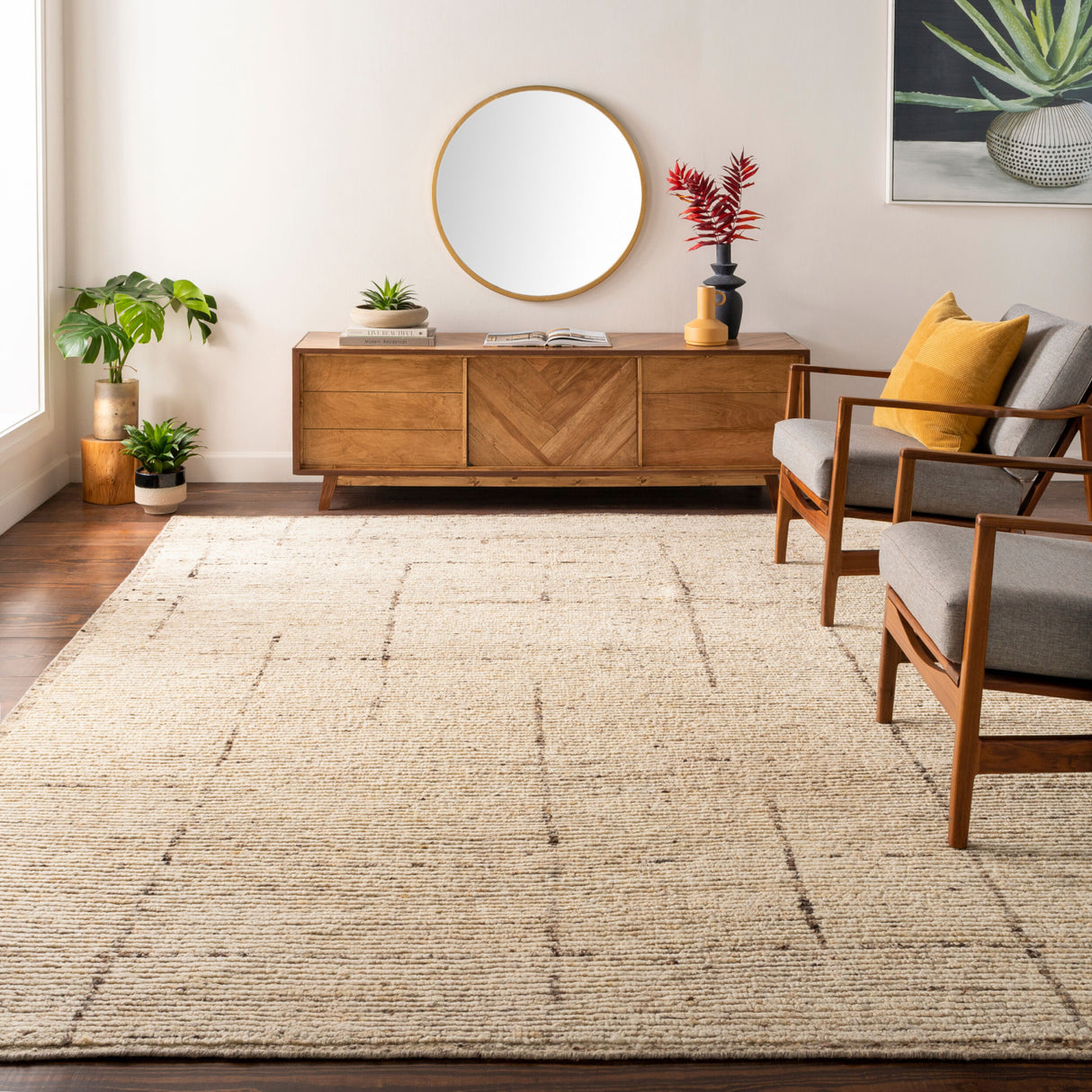 Modern European furniture - Cream Wool Table Runner - www.oroa.com