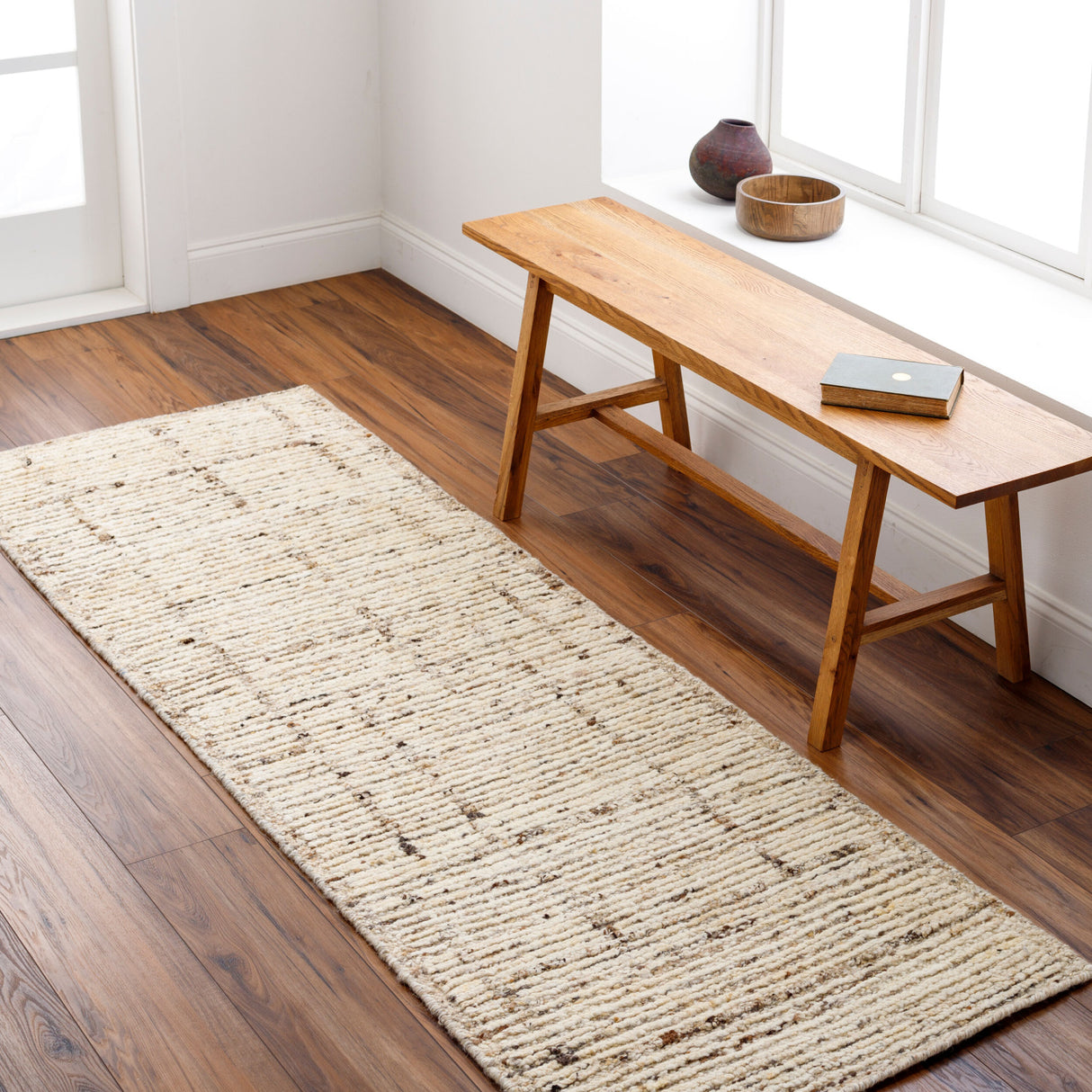 Modern European furniture - Cream Wool Table Runner - www.oroa.com