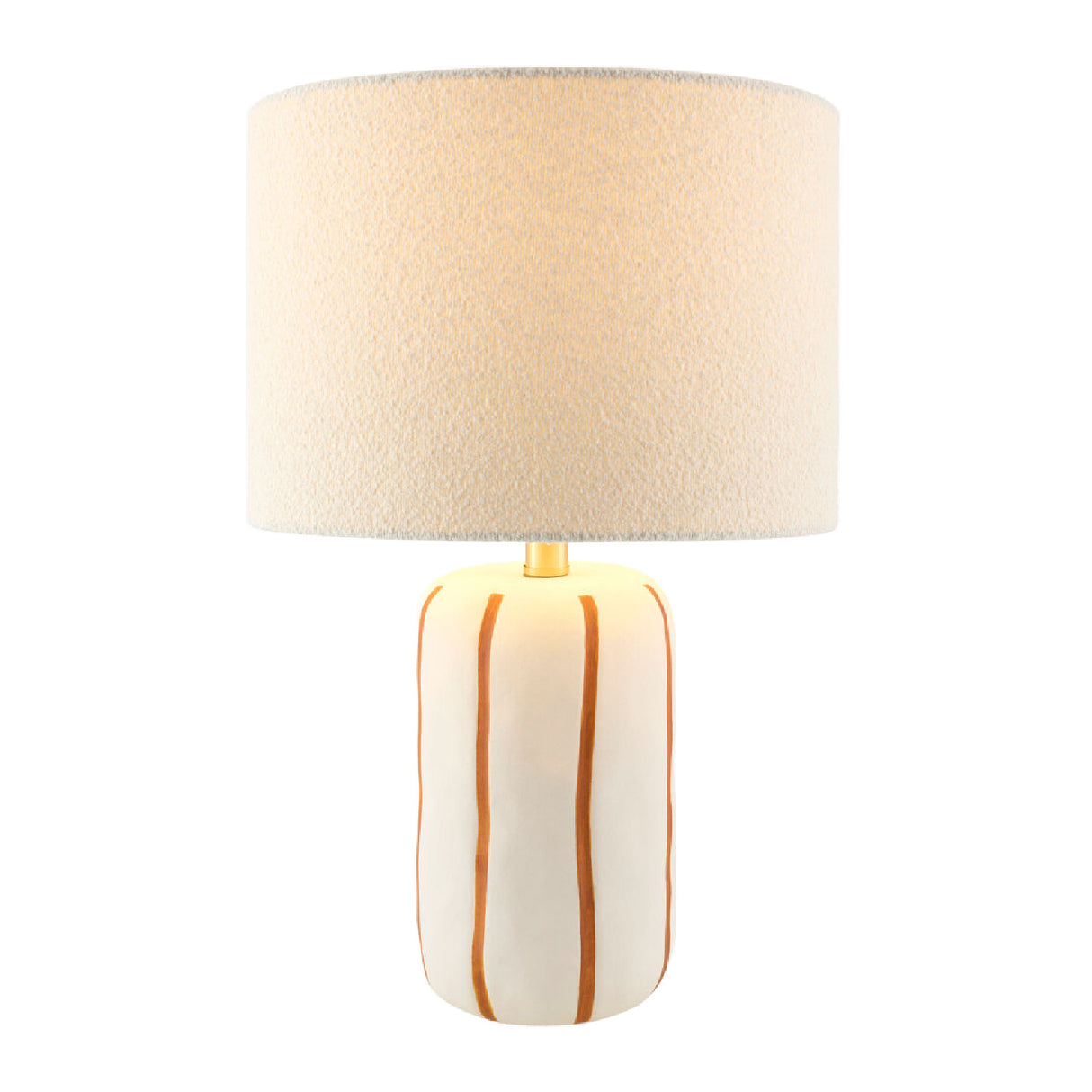 Modern European furniture - Lined Ceramic Linen Table Lamp - www.oroa.com