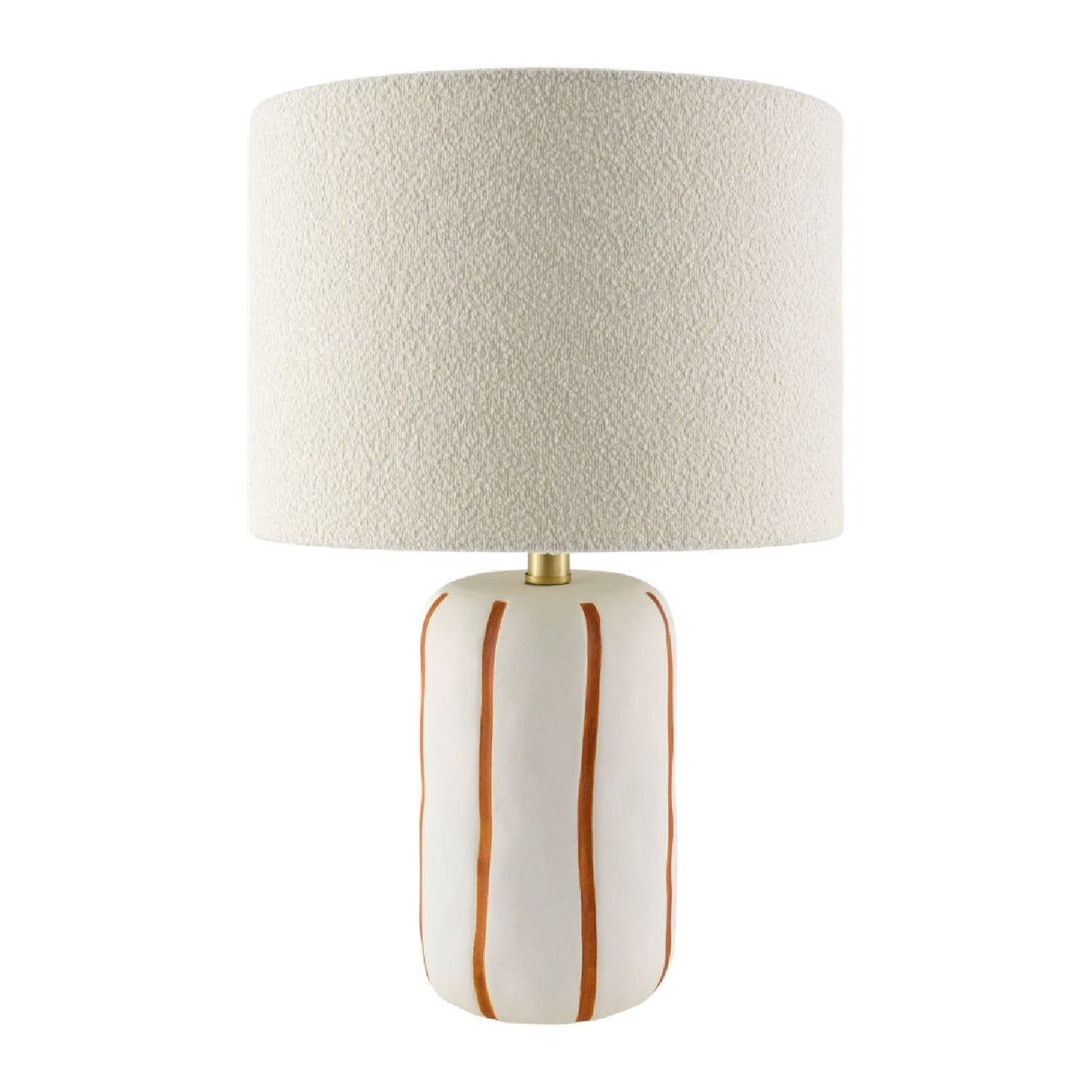 Modern European furniture - Lined Ceramic Linen Table Lamp - www.oroa.com