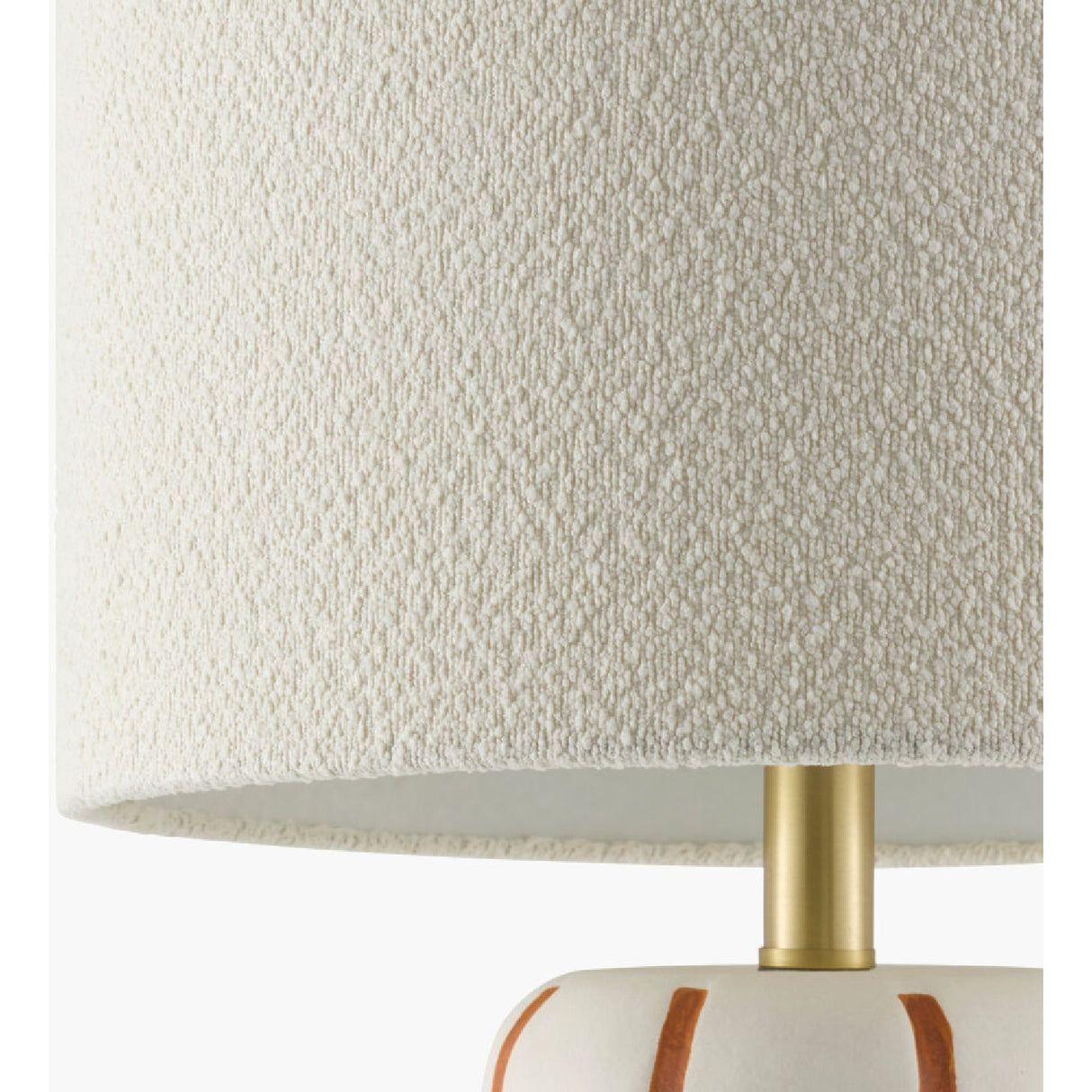 Modern European furniture - Lined Ceramic Linen Table Lamp - www.oroa.com