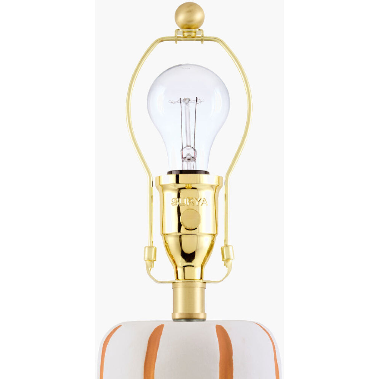 Modern European furniture - Ceramic Scalloped Linen Table Lamp - www.oroa.com