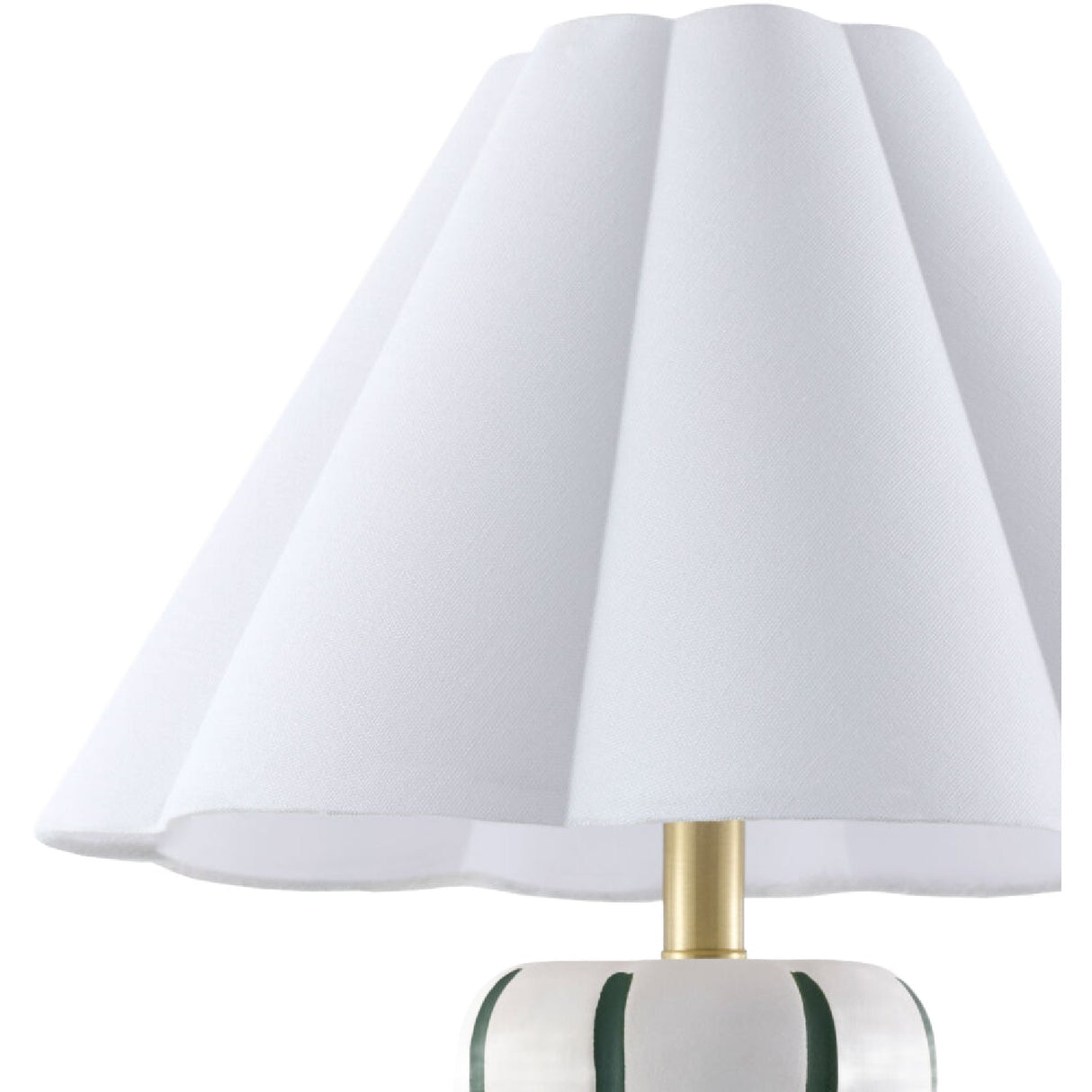 Modern European furniture - Ceramic Scalloped Linen Table Lamp - www.oroa.com