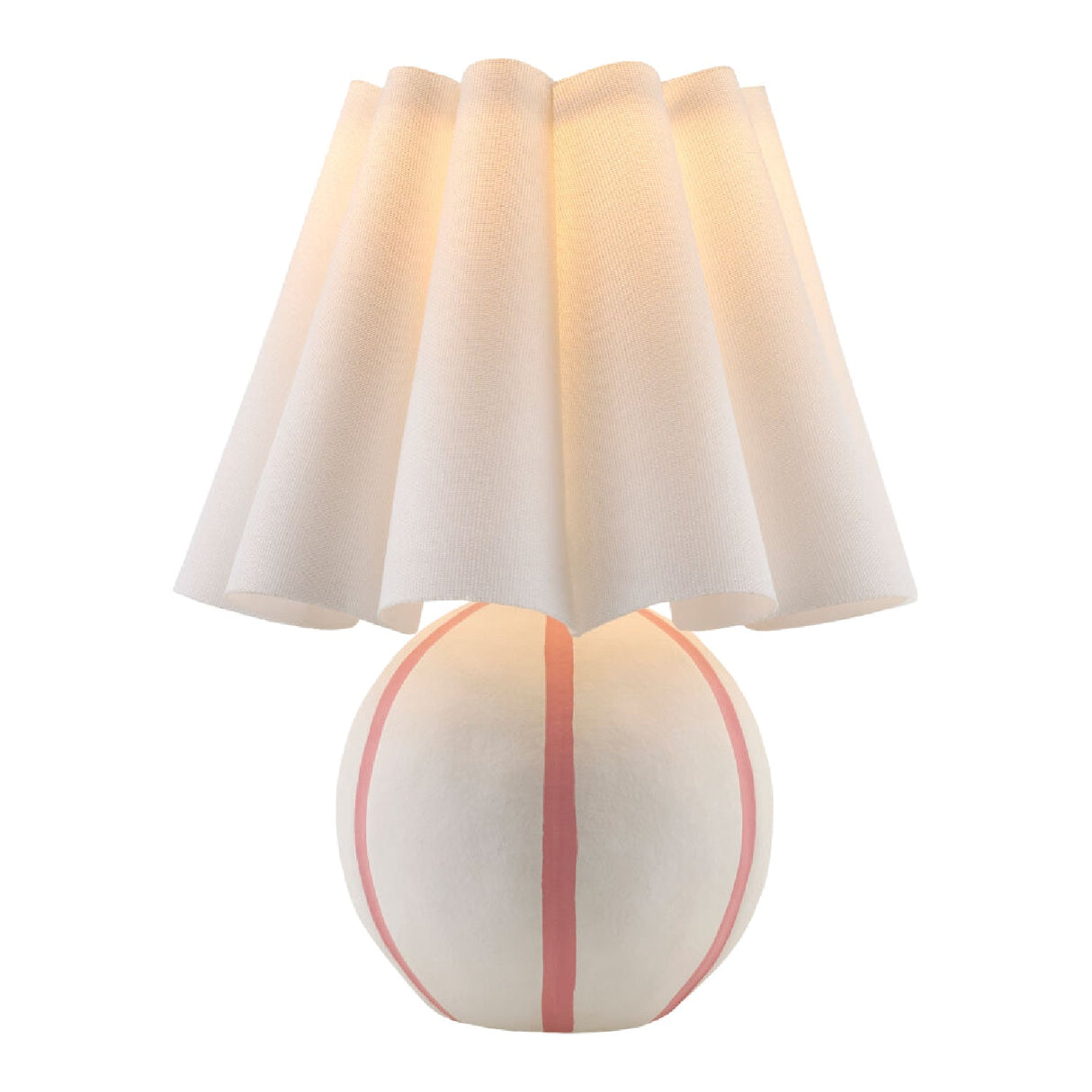 Modern European furniture - Lined Round Ceramic Table Lamp - www.oroa.com