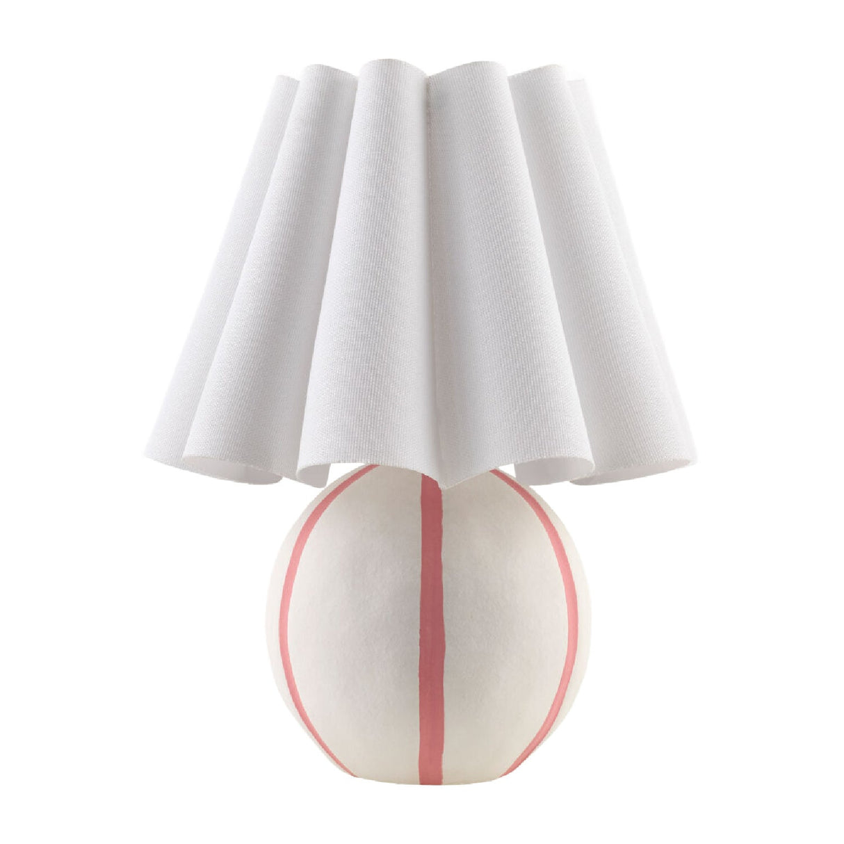 Modern European furniture - Lined Round Ceramic Table Lamp - www.oroa.com